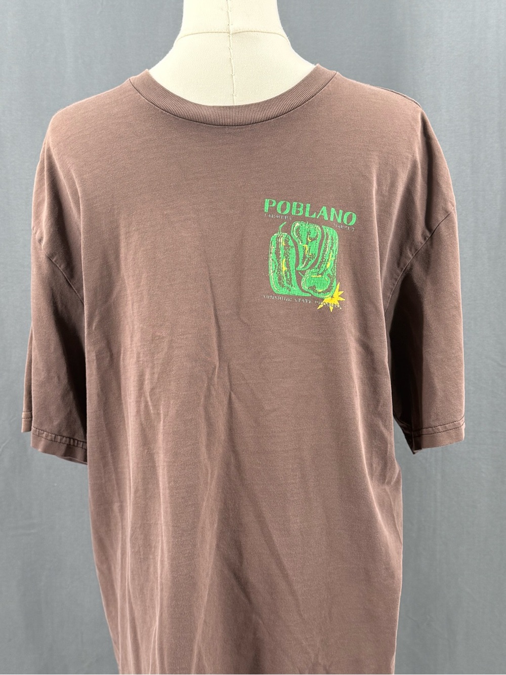 Arizona Jean Company Brown Tee with Green Poblano Artwork